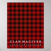 Clan MacIver Colors of Scotland Tartan Poster (Voorkant)