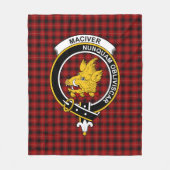 Clan MacIver Tartan Pset Fleece Deken (Voorkant)