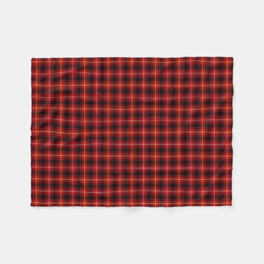 Clan MacIver Tartan Red Scottish Pset Fleece Deken (Voorkant (Horizontaal))