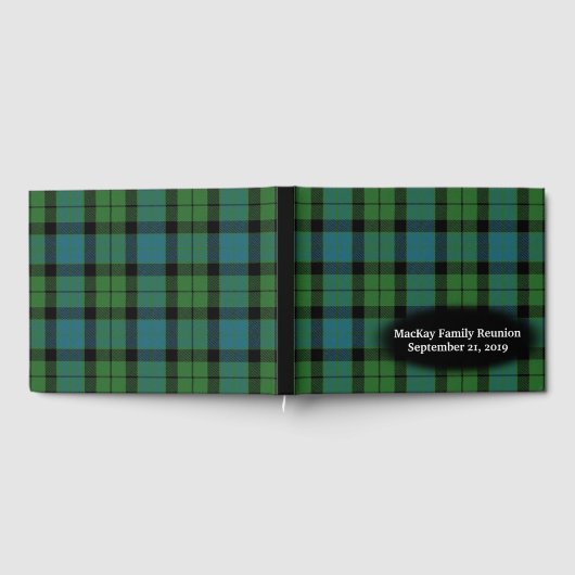 Clan MacKay Ancient Tartan Plaid Familiereünie Gastenboek (Volledig)