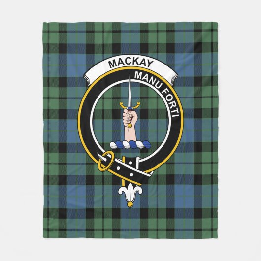 Clan MacKay Ancient Tartan Pset Fleece Deken (Voorkant)