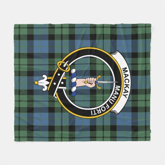 Clan MacKay Ancient Tartan Pset Fleece Deken (Voorkant (Horizontaal))
