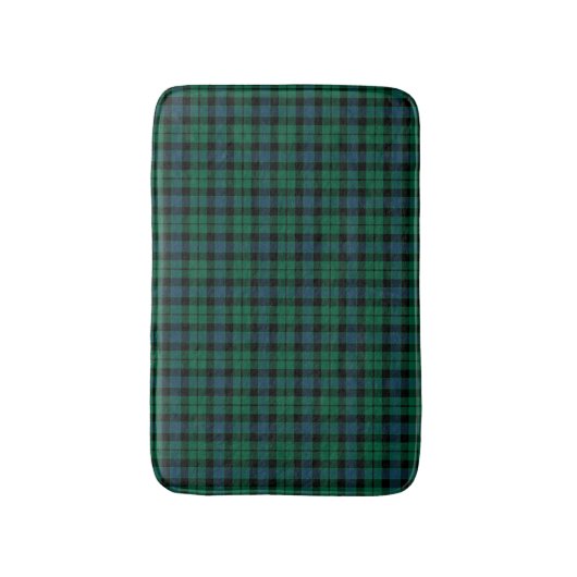 Clan MacKay Blauw en Groen Schots Tartan Badmat (Voorkant Verticaal)