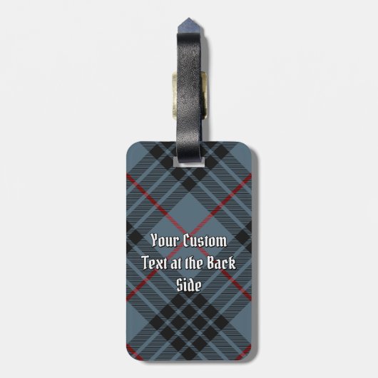 Clan MacKay Blue Tartan Bagagelabel (Achterkant verticaal)