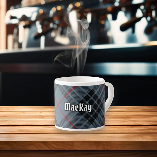 Clan MacKay Blue Tartan Espresso Kop