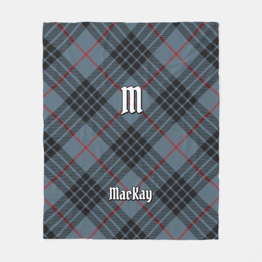 Clan MacKay Blue Tartan Fleece Deken (Voorkant)