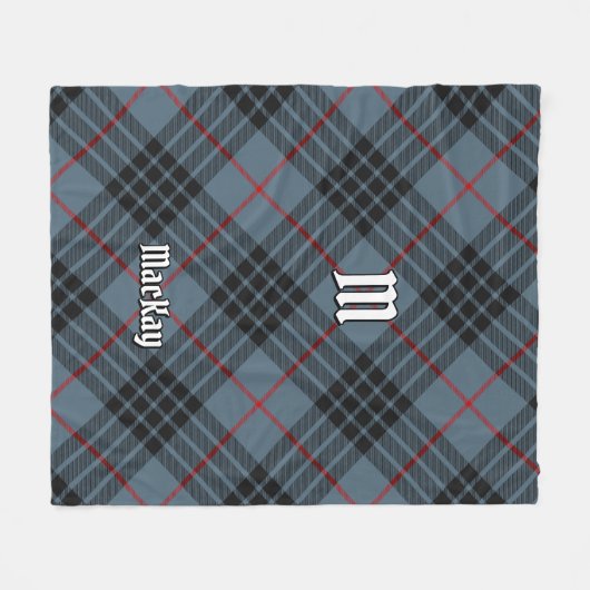 Clan MacKay Blue Tartan Fleece Deken (Voorkant (Horizontaal))