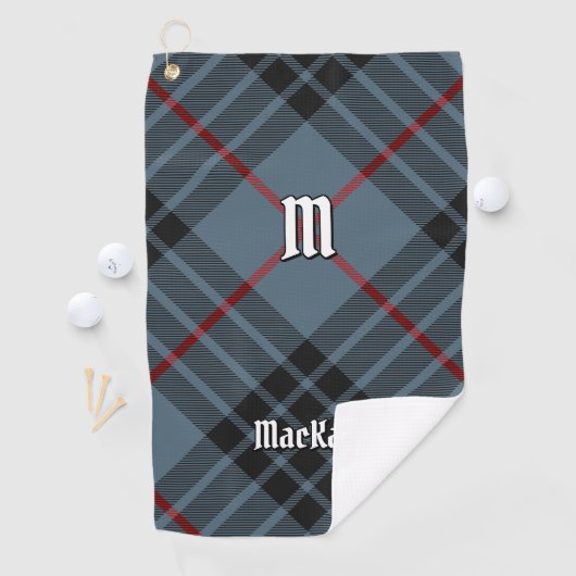 Clan MacKay Blue Tartan Golfhanddoek (Insitu)