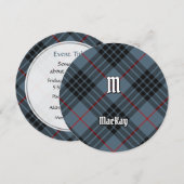 Clan MacKay Blue Tartan Kaart (Voorkant / Achterkant)