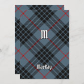 Clan MacKay Blue Tartan Kaart (Voorkant / Achterkant)