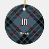 Clan MacKay Blue Tartan Keramisch Ornament (Voorkant)