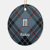 Clan MacKay Blue Tartan Keramisch Ornament (Links)