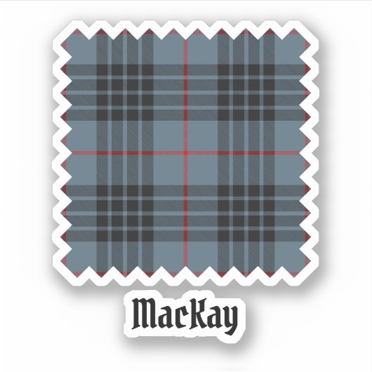 Clan MacKay Blue Tartan Sticker (Voorkant)