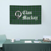 Clan Mackay Crest Badge and Tartan Spandoek (Beurs)