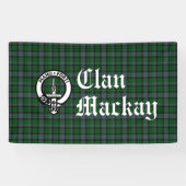 Clan Mackay Crest Badge and Tartan Spandoek (Horizontaal)