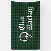 Clan Mackay Crest Badge and Tartan Spandoek (Verticaal)