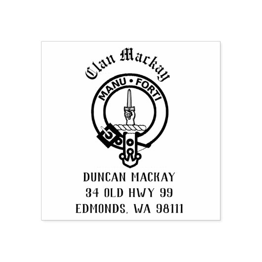 Clan Mackay Crest Badge  Rubberstempel (Afrduk)