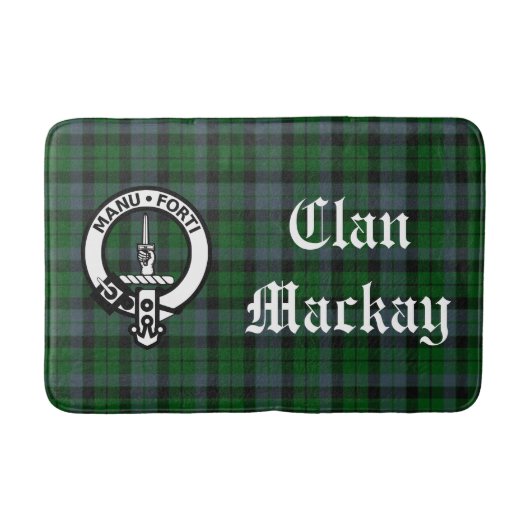 Clan Mackay Crest Badge & Tartan Badmat (Voorkant)