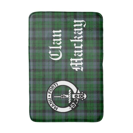 Clan Mackay Crest Badge & Tartan Badmat (Voorkant Verticaal)