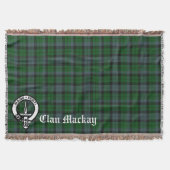 Clan Mackay Crest Badge & Tartan Deken (Voorkant)