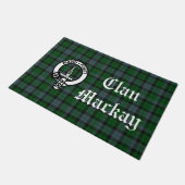 Clan Mackay Crest Badge & Tartan Deurmat (Schuin)
