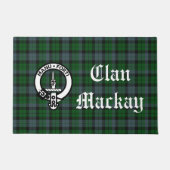 Clan Mackay Crest Badge & Tartan  Deurmat (Voorkant)