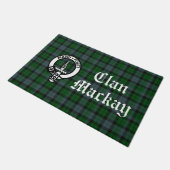 Clan Mackay Crest Badge & Tartan Front Deurmat (Schuin)