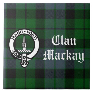 Clan Mackay Crest Badge & Tartan  Tegeltje