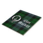Clan Mackay Crest Badge & Tartan  Tegeltje (Zijkant)