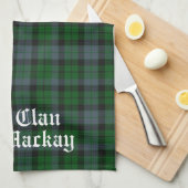 Clan Mackay Crest Badge & Tartan Theedoek (Quarter Fold)