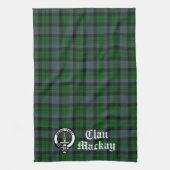 Clan Mackay Crest Badge & Tartan Theedoek (Verticaal)