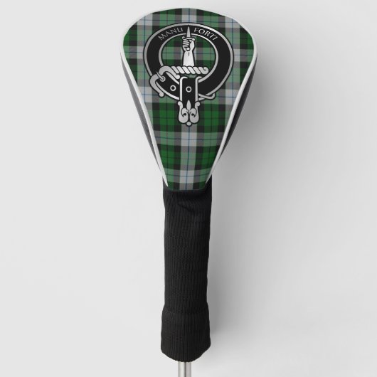 Clan MacKay Crest & Dress Tartan Golf Head Hoesje Golfheadcover (Voorkant)