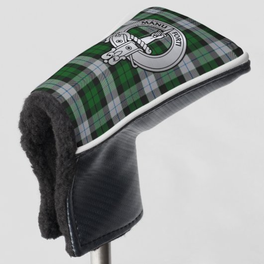 Clan MacKay Crest & Dress Tartan Golfheadcover (3/4 voorkant)