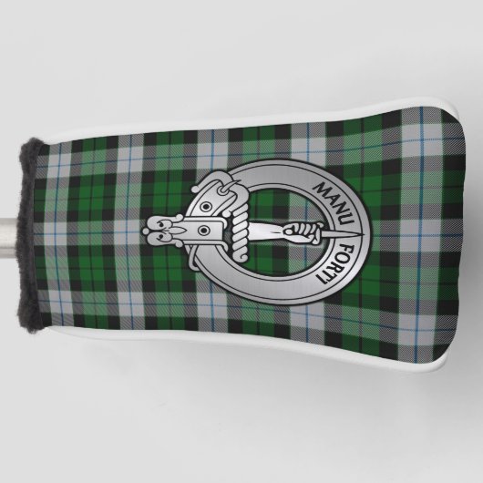 Clan MacKay Crest & Dress Tartan Golfheadcover (Voorkant)