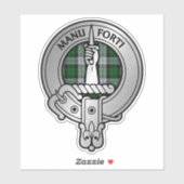 Clan MacKay Crest & Dress Tartan Sticker (Vel)