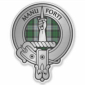 Clan MacKay Crest & Dress Tartan Sticker (Voorkant)
