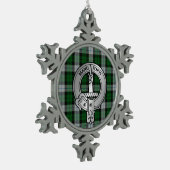 Clan MacKay Crest & Dress Tartan Tin Sneeuwvlok Ornament (Links)