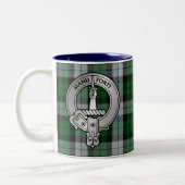 Clan MacKay Crest & Dress Tartan Tweekleurige Koffiemok (Links)