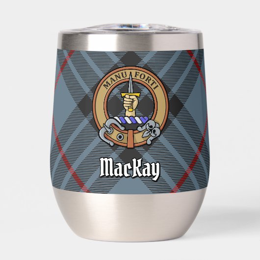 Clan MacKay Crest over Blue Tartan (Voorkant)