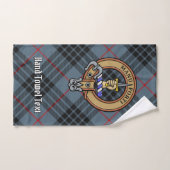 Clan MacKay Crest over Blue Tartan Bad Handdoek (Handdoek)