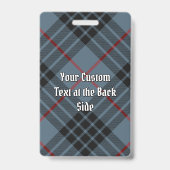 Clan MacKay Crest over Blue Tartan Badge (Achterkant)