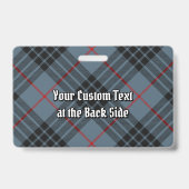 Clan MacKay Crest over Blue Tartan Badge (Achterkant)