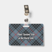 Clan MacKay Crest over Blue Tartan Badge (Achterkant met clip)