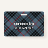 Clan MacKay Crest over Blue Tartan Badge (Achterkant)