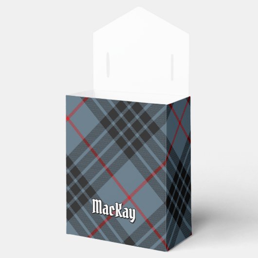 Clan MacKay Crest over Blue Tartan Bedankdoosjes (Geopend)