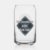 Clan MacKay Crest over Blue Tartan Blikvorm Glas (Achterkant)