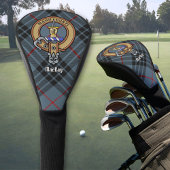 Clan MacKay Crest over Blue Tartan Golfheadcover