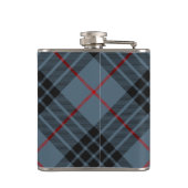 Clan MacKay Crest over Blue Tartan Heupfles (Achterkant)