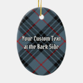 Clan MacKay Crest over Blue Tartan Keramisch Ornament (Achterkant)