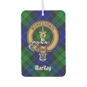 Clan MacKay Crest over Blue Tartan Luchtverfrisser (Voorkant)